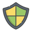 Icon of a shield with a cross in the middle