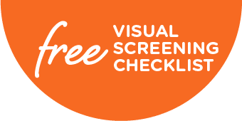 free visual screening checklist icon orange
